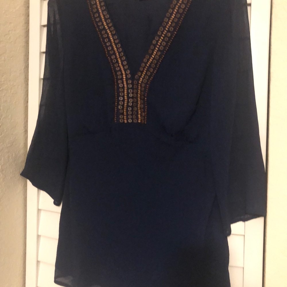 Women’s Style & Co. Navy Blouse Size 14